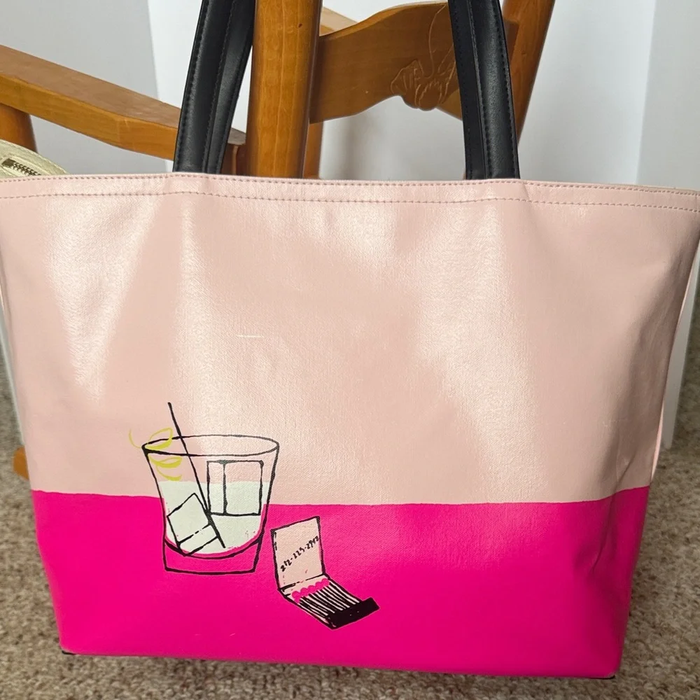 Kate Spade Love Birds Francis Wink Cocktails Kisses Tote- Hard to Find!! st